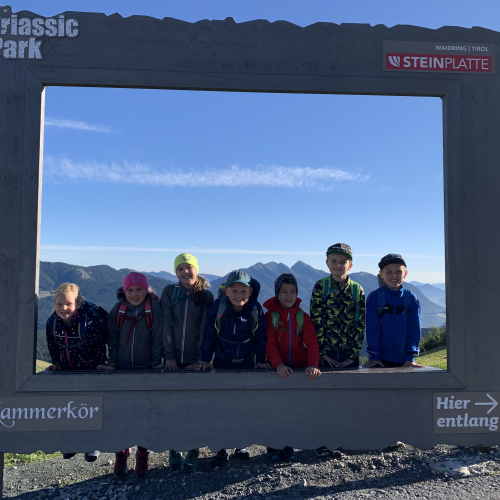 Wandertag zum Triassicpark in Waidring